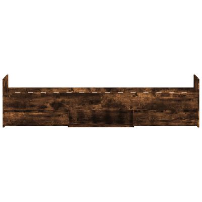 Estructura de cama madera contrachapada roble ahumado 90x190 cm