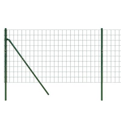 vidaXL Cerca de alambre de acero galvanizado verde 0,8x25 m