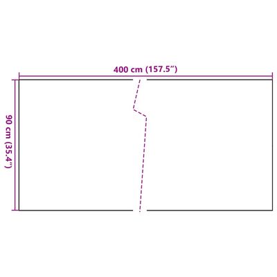 vidaXL Toldo para balcón ratán sintético marrón y negro 400x90 cm