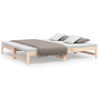 vidaXL Sofá cama extraíble madera maciza de pino 2x(75x190) cm