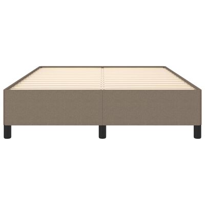 vidaXL Cama sin colchón tela gris taupe 140x190 cm