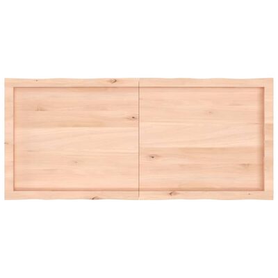 vidaXL Tablero de mesa madera maciza borde natural 120x50x(2-4) cm