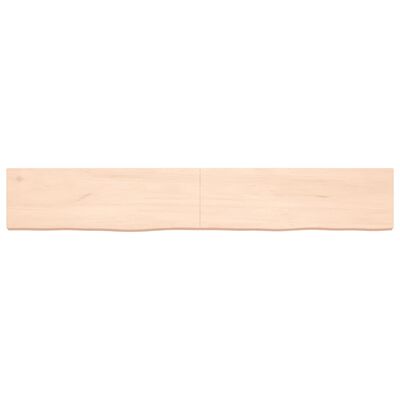 vidaXL Encimera de baño madera maciza sin tratar 180x30x(2-6) cm