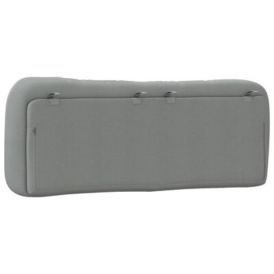 vidaXL Cabecero de cama acolchado tela gris claro 140 cm