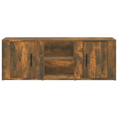 vidaXL Mueble de TV madera contrachapada roble ahumado 100x31,5x35 cm