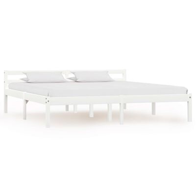 vidaXL Estructura de cama sin colchón madera de pino blanco 180x200 cm