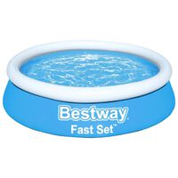 Bestway Piscina hinchable Fast Set redonda azul 183x51 cm