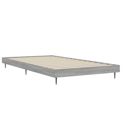 vidaXL Estructura de cama madera de ingeniería gris Sonoma 100x200 cm