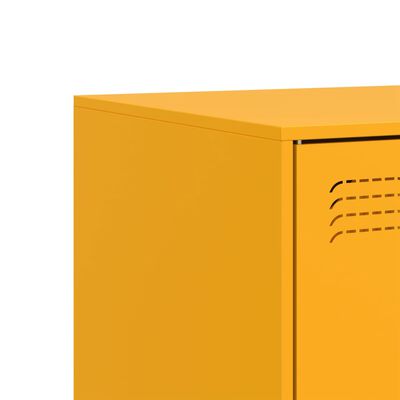 vidaXL Mueble para TV de acero amarillo mostaza 99x39x44 cm