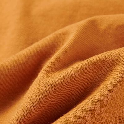 Camiseta infantil de manga larga ocre oscuro 92