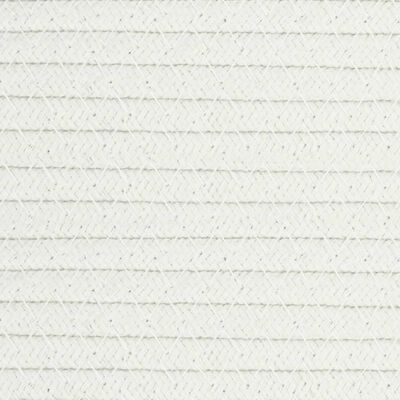 vidaXL Cesta de almacenaje algodón beige y blanco Ø51x33 cm