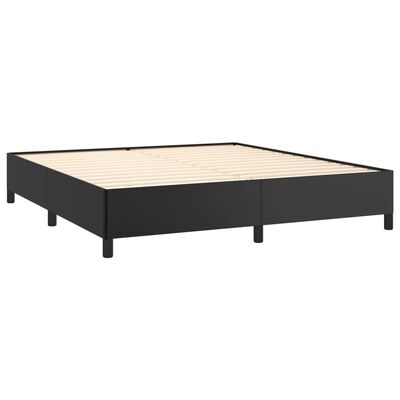 vidaXL Estructura de cama sin colchón cuero sintético negro 160x200 cm