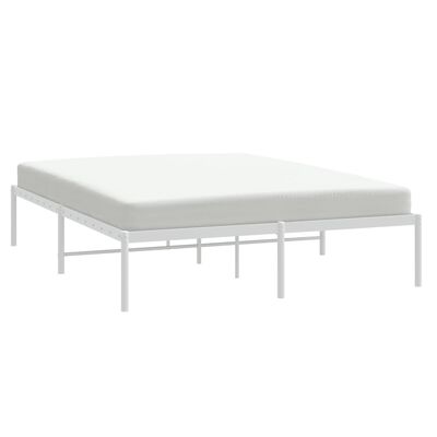 vidaXL Estructura de cama sin colchón metal blanco 150x200 cm