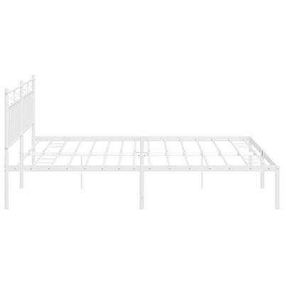 vidaXL Estructura cama sin colchón con cabecero metal blanco 200x200cm