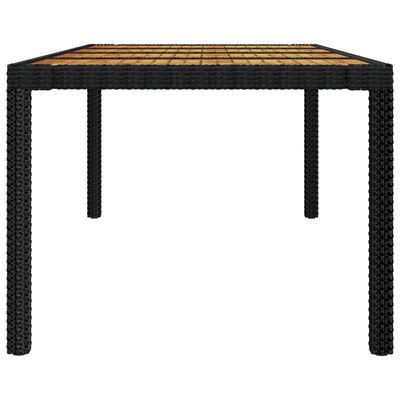 vidaXL Set comedor de jardín 9 piezas y cojines ratán sintético negro