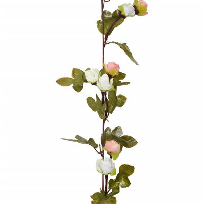 vidaXL Guirnaldas de flores de Navidad 6 uds champagne 215 cm