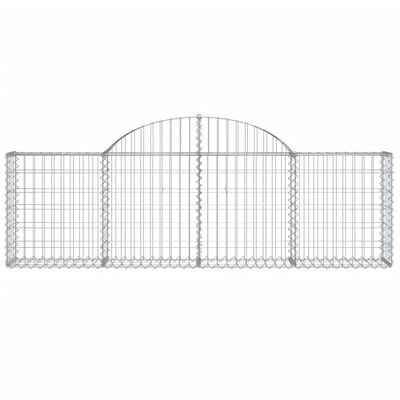 vidaXL Cestas de gaviones 13 uds forma de arco hierro 200x30x60/80 cm