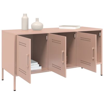 vidaXL Mueble de TV de acero rosa 100,5x39x50,5 cm