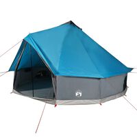 vidaXL Tienda de campaña familiar tipi 10 personas impermeable azul