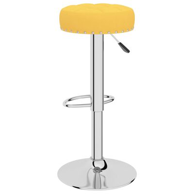 vidaXL Taburetes de cocina 2 unidades tela amarillo mostaza