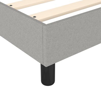 vidaXL Estructura de cama de tela gris claro 140x190 cm