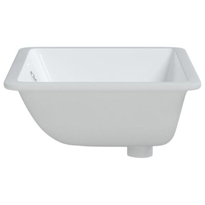 vidaXL Lavabo de baño rectangular cerámica blanco 52x38,5x19,5 cm