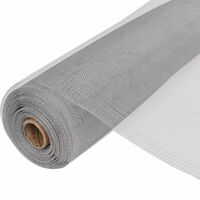 vidaXL Malla mosquitera de aluminio plateada 100x1000 cm