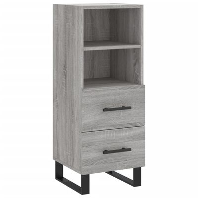 vidaXL Aparador alto madera contrachapada gris Sonoma 34,5x34x180 cm