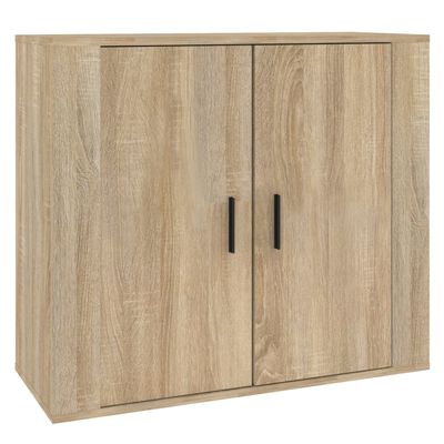 vidaXL Aparador madera contrachapada color roble Sonoma 80x33x70 cm