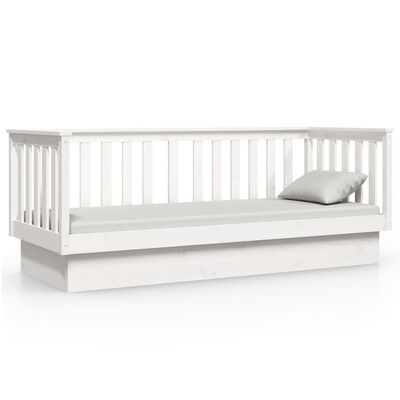 vidaXL Sofá cama sin colchón madera maciza de pino blanco 90x190 cm