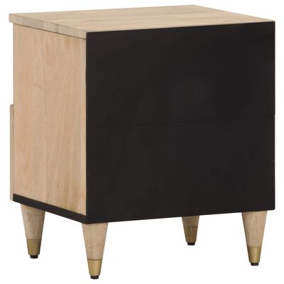 vidaXL Mesitas de noche 2 uds madera maciza de mango 40x33x46 cm