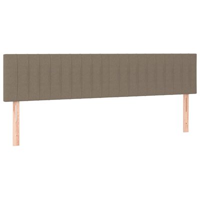 vidaXL Cabecero con LED de tela gris taupe 160x5x78/88 cm