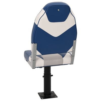 vidaXL Asiento de barco con pedestal altura ajustable 360° giratorio