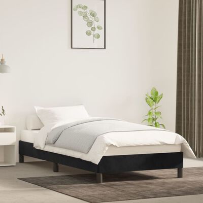 vidaXL Estructura de cama sin colchón terciopelo negro 80x200 cm