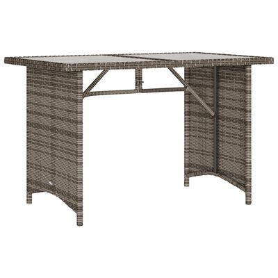 vidaXL Juego de comedor jardín 2 pzas con cojines ratán sintético gris