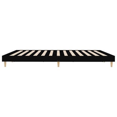 vidaXL Estructura de cama madera de ingeniería negra 150x200 cm