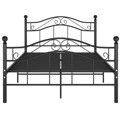 vidaXL Estructura de cama sin colchón metal negro 120x200 cm