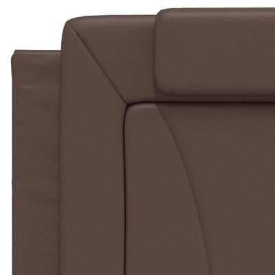 vidaXL Cama con colchón cuero sintético marrón 100x200 cm