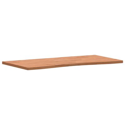 vidaXL Tablero de escritorio madera maciza de haya 110x(50-55)x2,5 cm