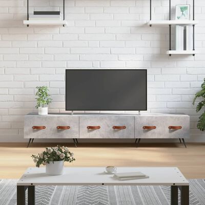 vidaXL Mueble para TV madera de ingeniería gris hormigón 150x36x30 cm