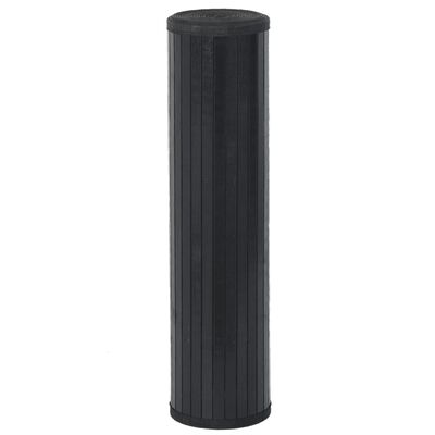 vidaXL Alfombra rectangular bambú negro 60x400 cm
