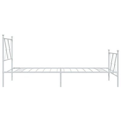 vidaXL Estructura cama sin colchón con estribo metal blanco 90x200 cm