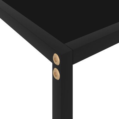 vidaXL Mesa de consola negro vidrio templado 80x35x75 cm