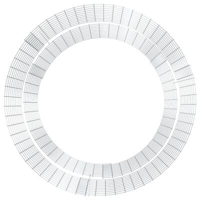 vidaXL Brasero de gaviones hierro galvanizado Ø100 cm