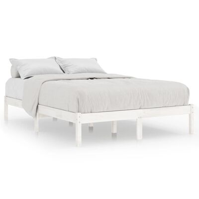 vidaXL Estructura de cama madera maciza blanco Supe King 180x200 cm