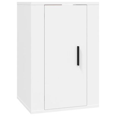 vidaXL Set de muebles para TV 4 piezas madera contrachapada blanco