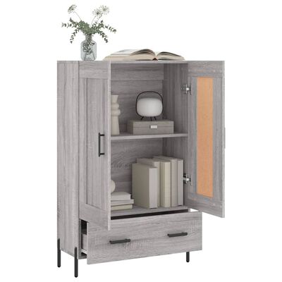 vidaXL Aparador alto madera de ingeniería gris Sonoma 69,5x31x115 cm