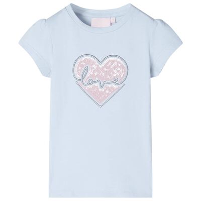 Camiseta infantil azul claro 140