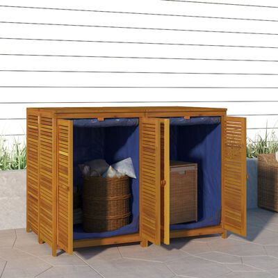 vidaXL Caja de almacenaje de jardín madera maciza acacia 140x87x104 cm