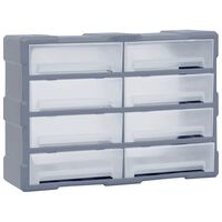 vidaXL Organizador multicajones con 8 cajones grandes 52x16x37 cm